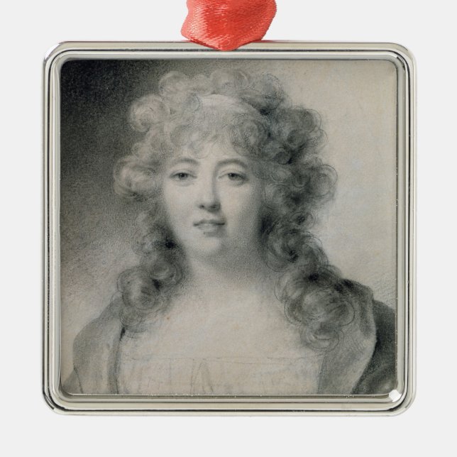 Madame de Stael 1810 Ornament Aus Metall (Vorne)