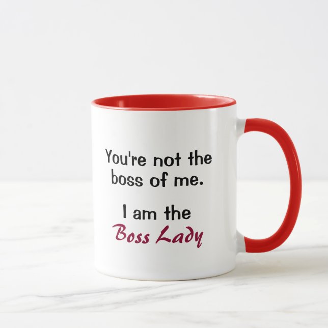 Madame drôle de patron d'humour de bureau Mug Gift (Droite)