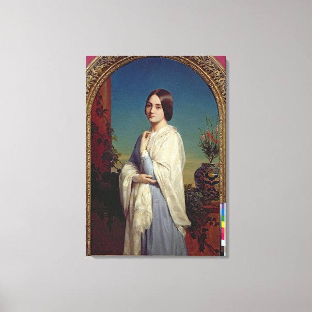 Madame Edouard Dubufe 1842 Leinwanddruck (Vorderseite)