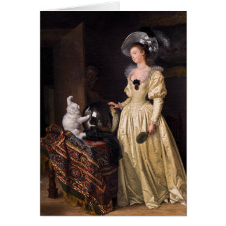 Madame et chat blanc
