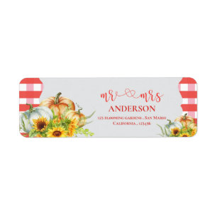 Madame et Monsieur Étiquette d'adresse de mariage