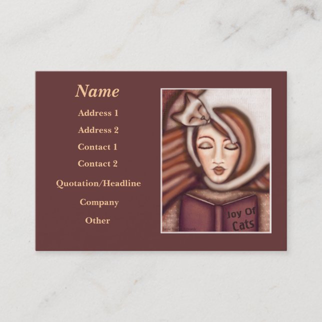 Madame et son carte de visite de chat siamois (Devant)