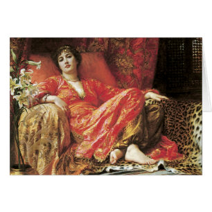 Madame étendue romantique Card
