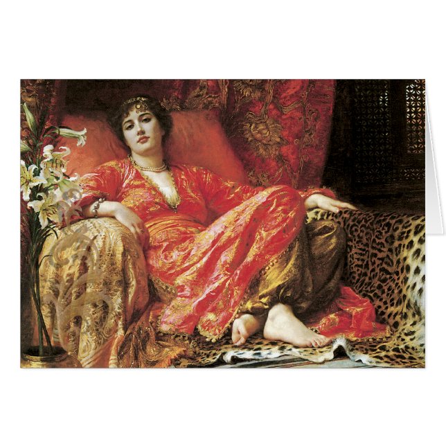 Madame étendue romantique Card (Devant horizontal)