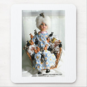 Madame folle tapis de souris de chat