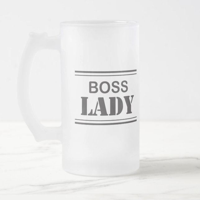Madame Frosted Mug de patron (Gauche)