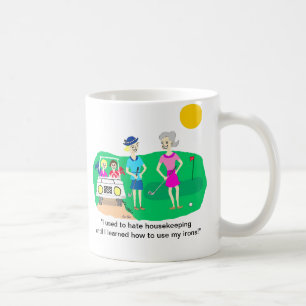 Madame Golfer Housekeeping Cartoon Mug