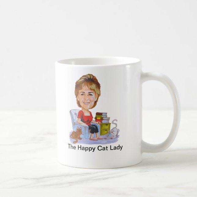 Madame heureuse Mug de chat (Droite)