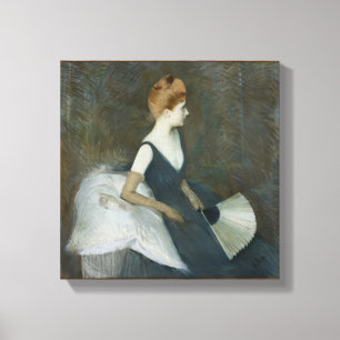 Madame Marthe Le Tellier Sitting auf einem Sofa Leinwanddruck