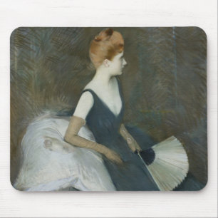 Madame Marthe Le Tellier Sitting auf einem Sofa Mousepad