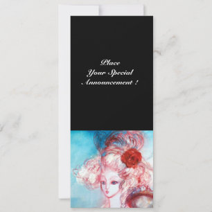MADAME POMPADOUR ,Elegante Goldene Kostüm-Party Einladung