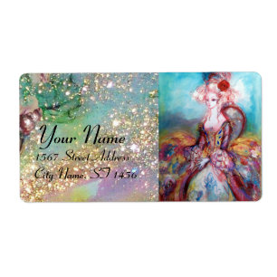 MADAME POMPADOUR, hellrosa, blau grün