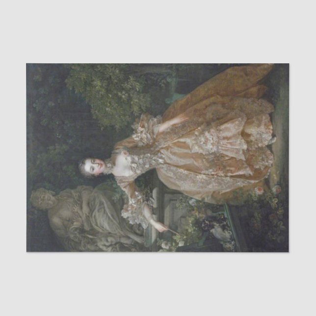 Madame Pompadour von Francois Boucher Seidenpapier (Vorderseite)