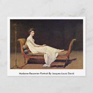 Madame Recamier-Portrait.von Jacques-Louis David Postkarte