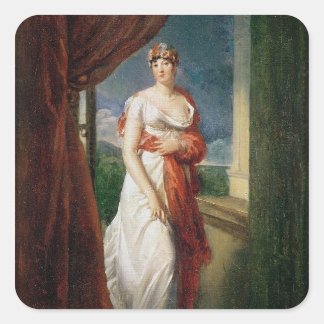 Madame Tallien Quadratischer Aufkleber (Vorderseite)