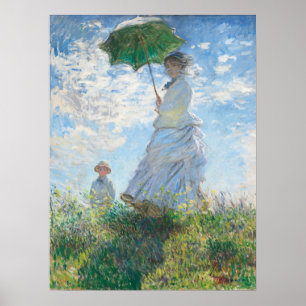 Madame und ihr Sohn von Claude Monet Poster