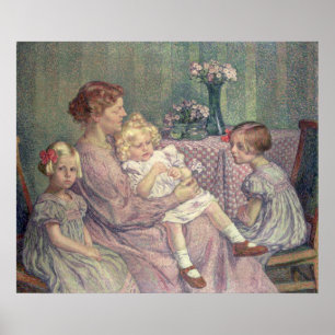 Madame van de Velde und ihre Kinder, 1903 Poster