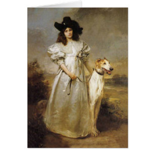 Madame victorienne Borzoi Card