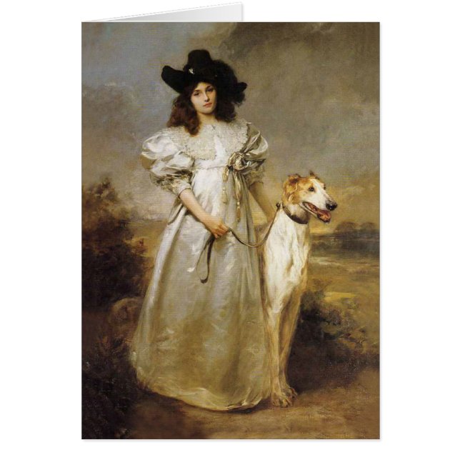 Madame victorienne Borzoi Card (Devant)