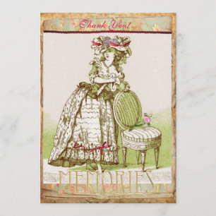 Madame victorienne carte de remerciements de Mys