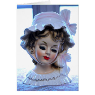 Madame victorienne dans le vase hérissé à tête