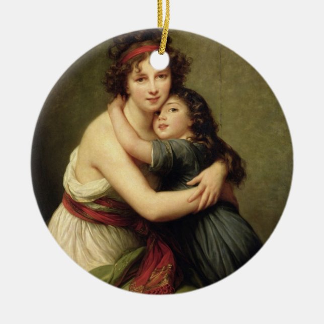 Madame Vigee-Lebrun und ihre Tochter Keramikornament (Vorne)