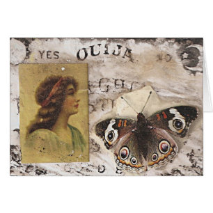 Madame vintage Collage de papillon