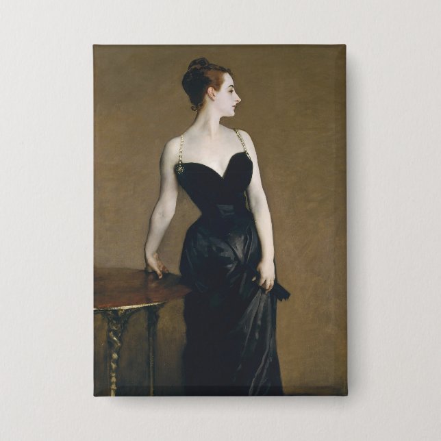 Madame X Porträt von John Singer Sargent Button (Vorderseite)