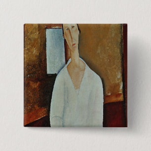Madame Zborowska mit den umklammerten Händen, Button