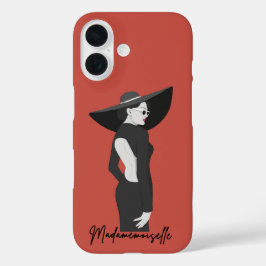 Madamemoiselle Illustration - Rot iPhone 16 Hülle