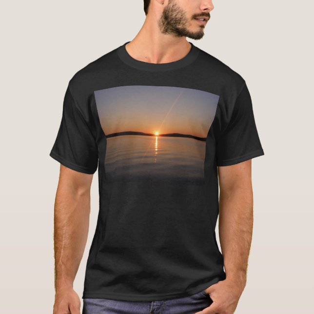 Madawaska See-Sonnenuntergang Maine T-Shirt (Vorderseite)