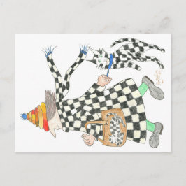 MadCatWoman harlequin Cat Postkarte