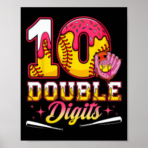 Mädchen 10 Doppelziffern 10. Geburtstag Eiscreme S Poster