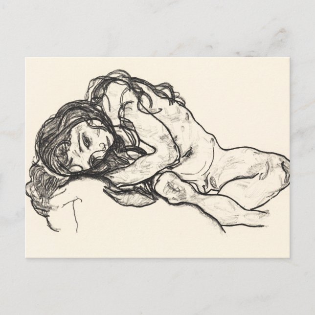 Mädchen 1918 von Egon Schiele Postkarte (Vorderseite)