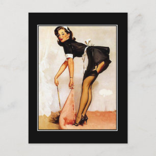 Mädchen 1950er Jahre Pin-up Girl Postkarte