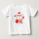 Mädchen 1. Geburtstag 1 in einem Melon, Rote Wasse Baby T-shirt (Vorderseite)