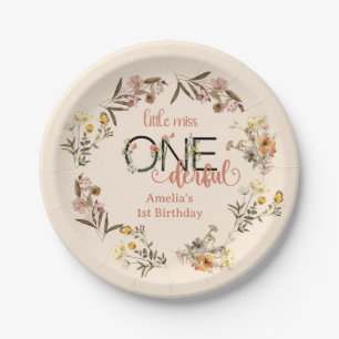 Mädchen 1. Geburtstag Little Miss Onederful Pappteller