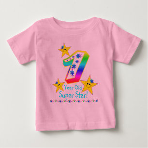 Mädchen 1 Jahr alt Super Star Shirt