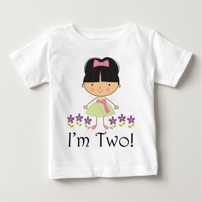 Mädchen 2. Geburtstag Baby T-shirt (Vorderseite)