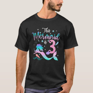 Mädchen 3. Geburtstag Diese Meerjungfrau ist 3 Jah T-Shirt
