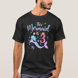Mädchen 3. Geburtstag Diese Meerjungfrau ist 3 Jah T-Shirt