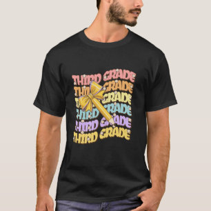 Mädchen 3. Klasse Stift Koquette Bow Rücken T-Shirt