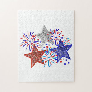 Mädchen 4. Juli Frauen Red White Blue Star Amerika