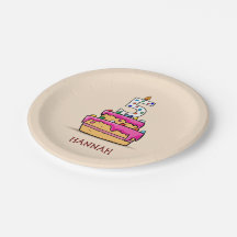 Mädchen 5. Geburtstag, 5 auf Sweet Pink Cake