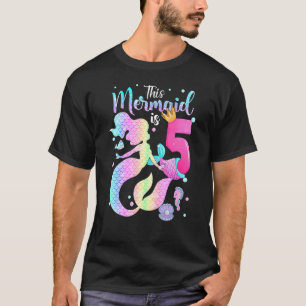 Mädchen 5. Geburtstag Diese Meerjungfrau ist 5 Jah T-Shirt