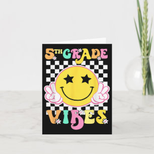 Mädchen 5. Klasse Vibes lächeln Gesicht zurück zur Karte