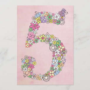 Mädchen 5th Birthday Party Custom Einladung