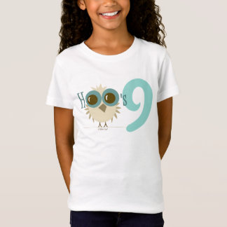 Mädchen-9. Geburtstags-Party-Geschenk-aquamarines T-Shirt