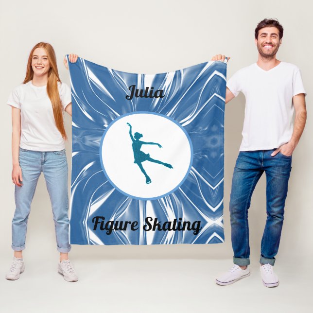 Mädchen Abbildung Skaten Fleece Blanket (Beispiel)