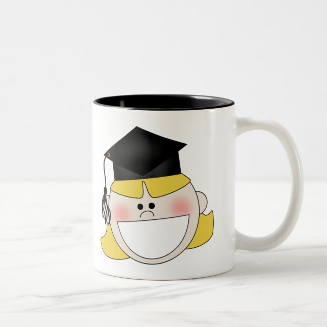 Mädchen-Abschluss-T - Shirts und Geschenke Zweifarbige Tasse (Rechts)